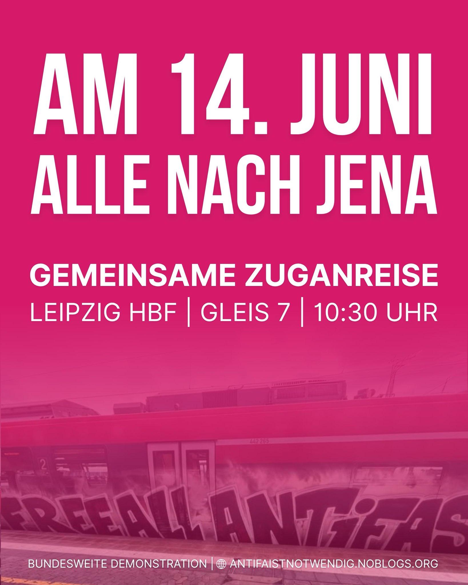 Am 14.06. nach Jena! – Gemeinsame Anreise aus Leipzig